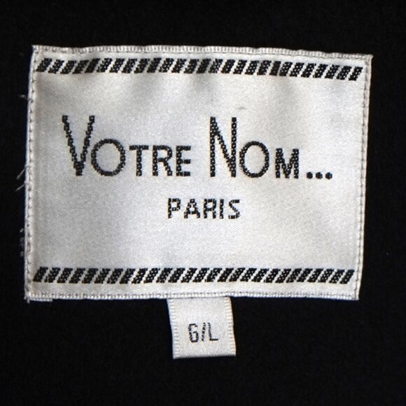 RARE! Black Votre Nom heavy wool luxury car coat - PRISTINE CONDITION! - Picture 9 of 10